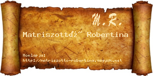 Matriszottó Robertina névjegykártya
